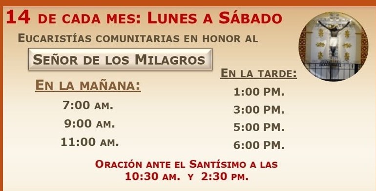 14 día del Señor de los Milagros