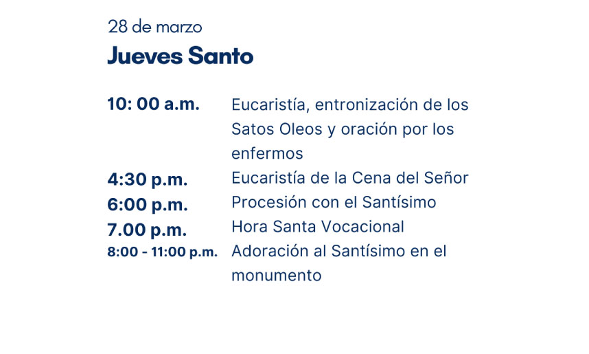 Programación Semana Santa