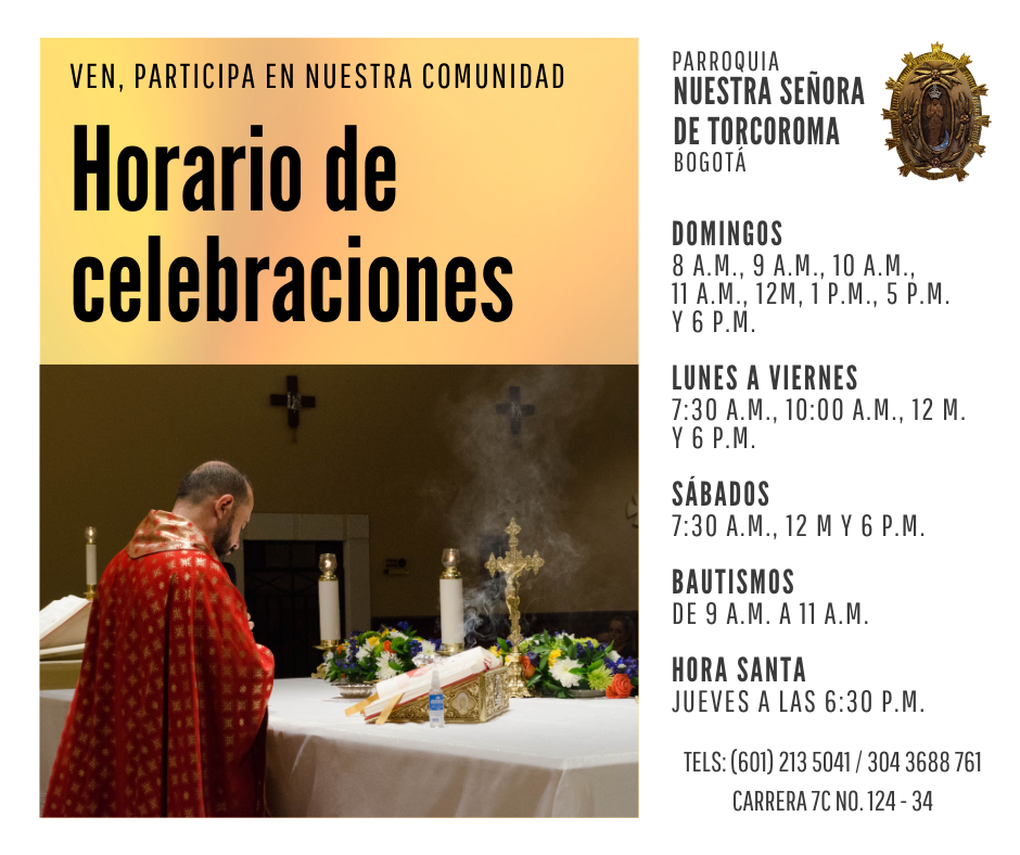 Horario misas Torcoroma