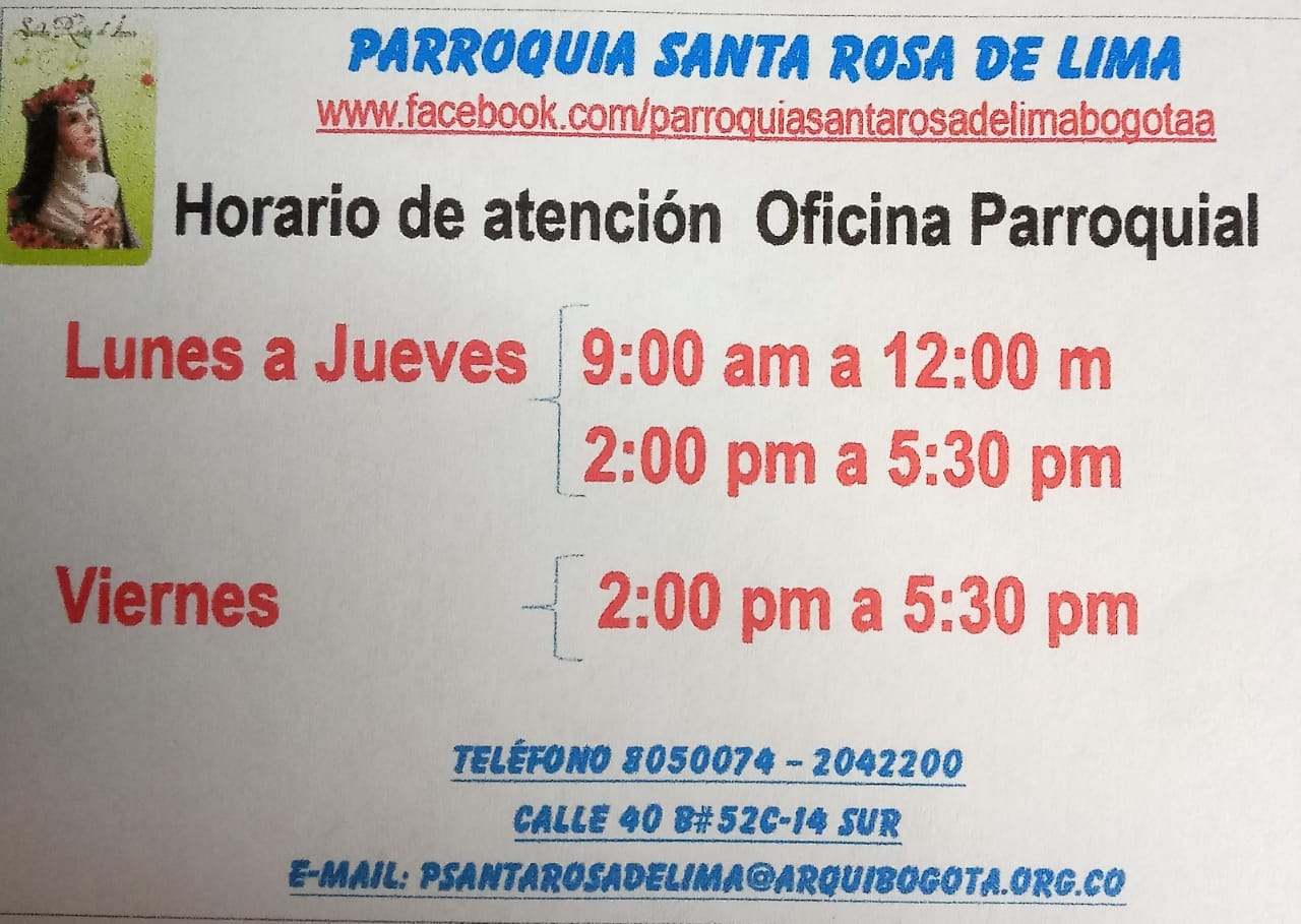 Horario de Atención 