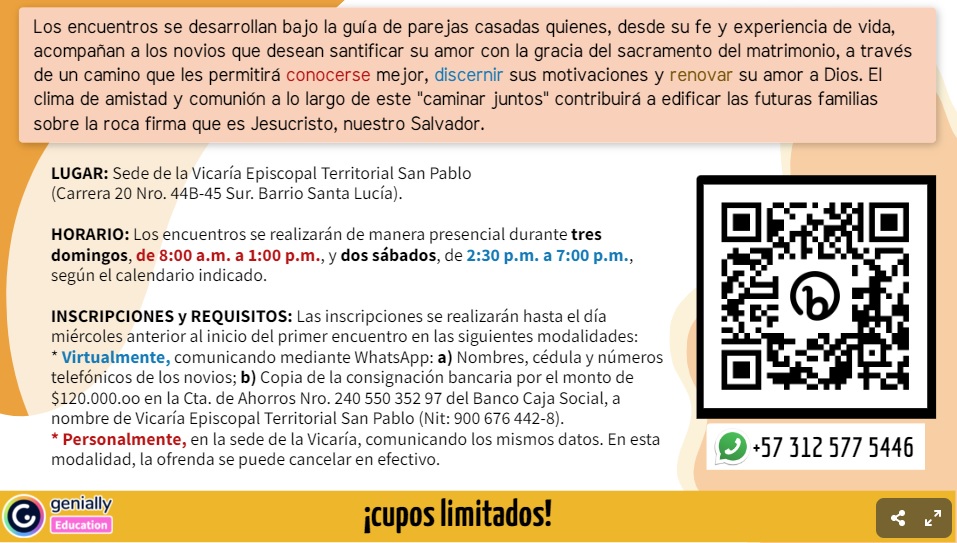 Encuentros de Preparación al Sacramento del Matrimonio 2023