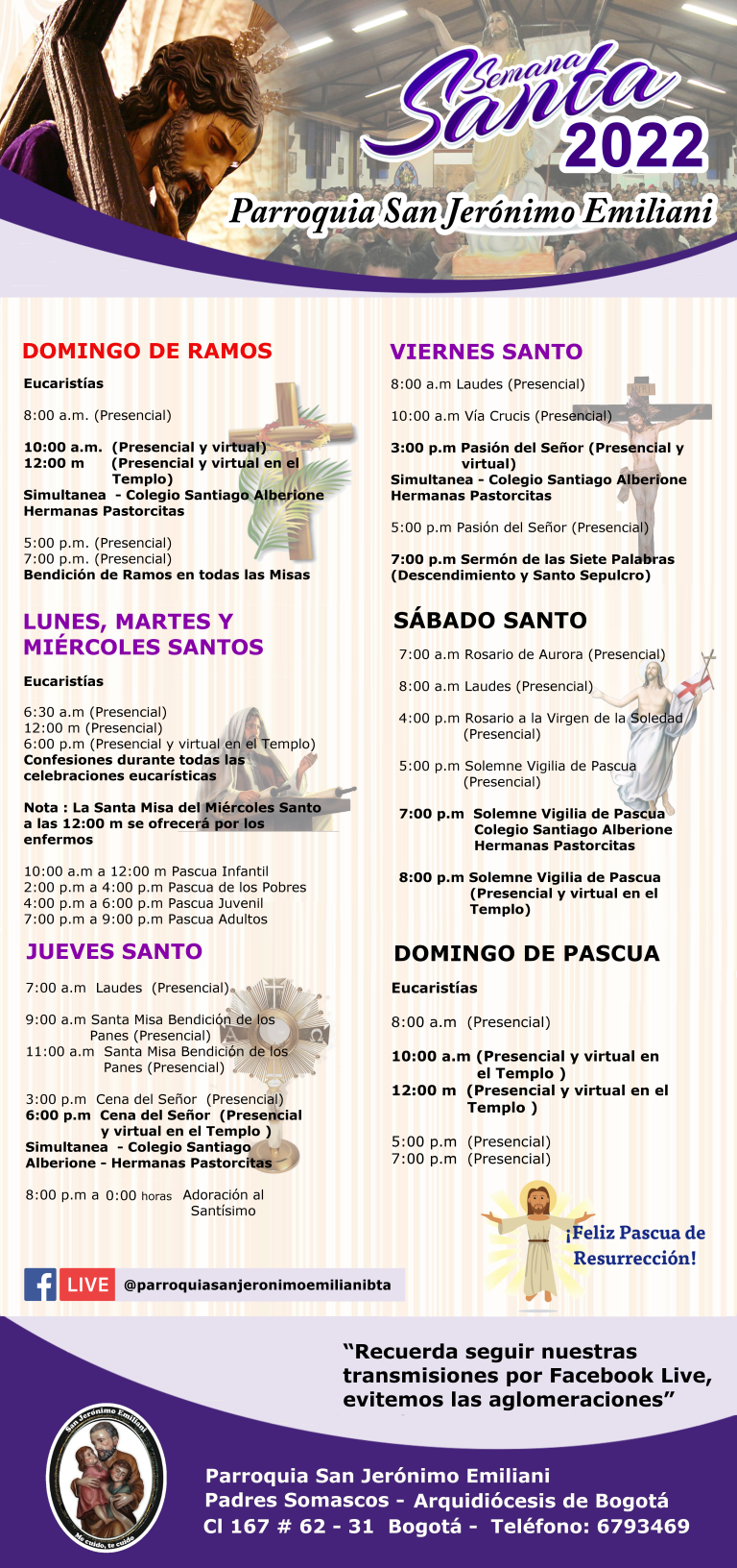 Que Dios te conceda en Semana Santa, un LUNES de éxitos, un MARTES de triunfos, un MIÉRCOLES de victorias, un JUEVES de esperanzas, un VIERNES de paz, un SÁBADO de fe, un DOMINGO de amor y toda una vida de bendiciones. ♡ Semana Santa es tiempo de recordar a nuestros familiares, amigos y seres queridos.