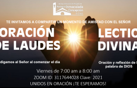 ORACIÓN DE LAUDES Y LECTIO DIVINA