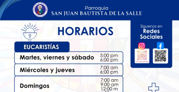 Horarios y celebraciones 2026