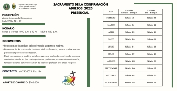 FECHAS CONFIRMACIÓN 2025