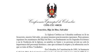 Comunicado de los obispos